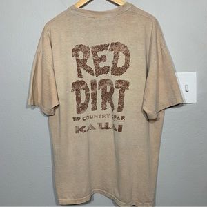 Vintage 90s‎ Red Dirt Shirt Kauai Hawaii Beige Tee 2XL